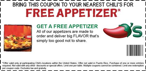 ajovy coupon|chili's free appetizer coupon.